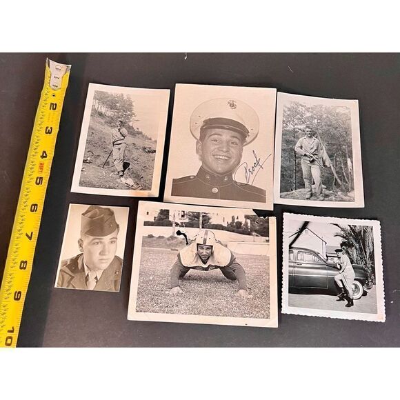 Vintage MID CENTURY MILITARY MEN Cross Dresser Gay Handsome Beefcake B/W Photos - Picture 10 of 11